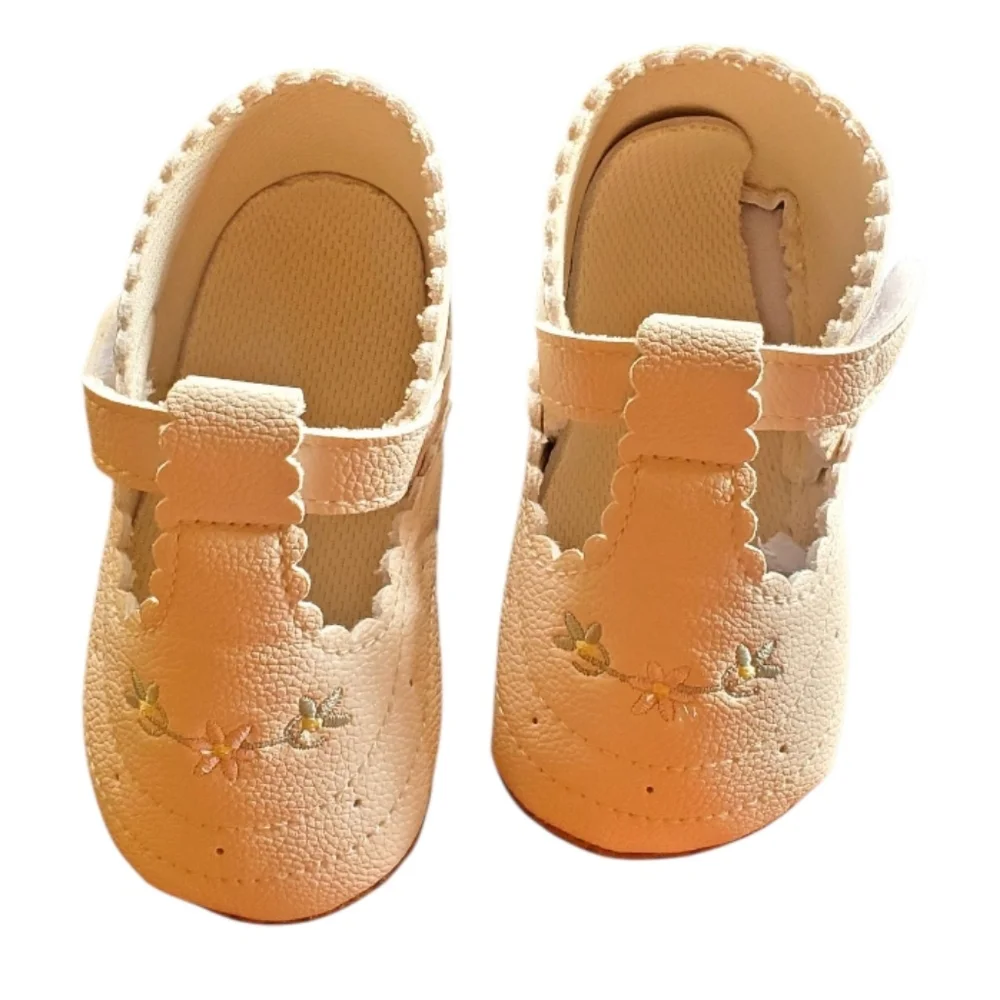 Hazel & Bo Azalea Toddler Girl Soft Shoes Peach Size 3